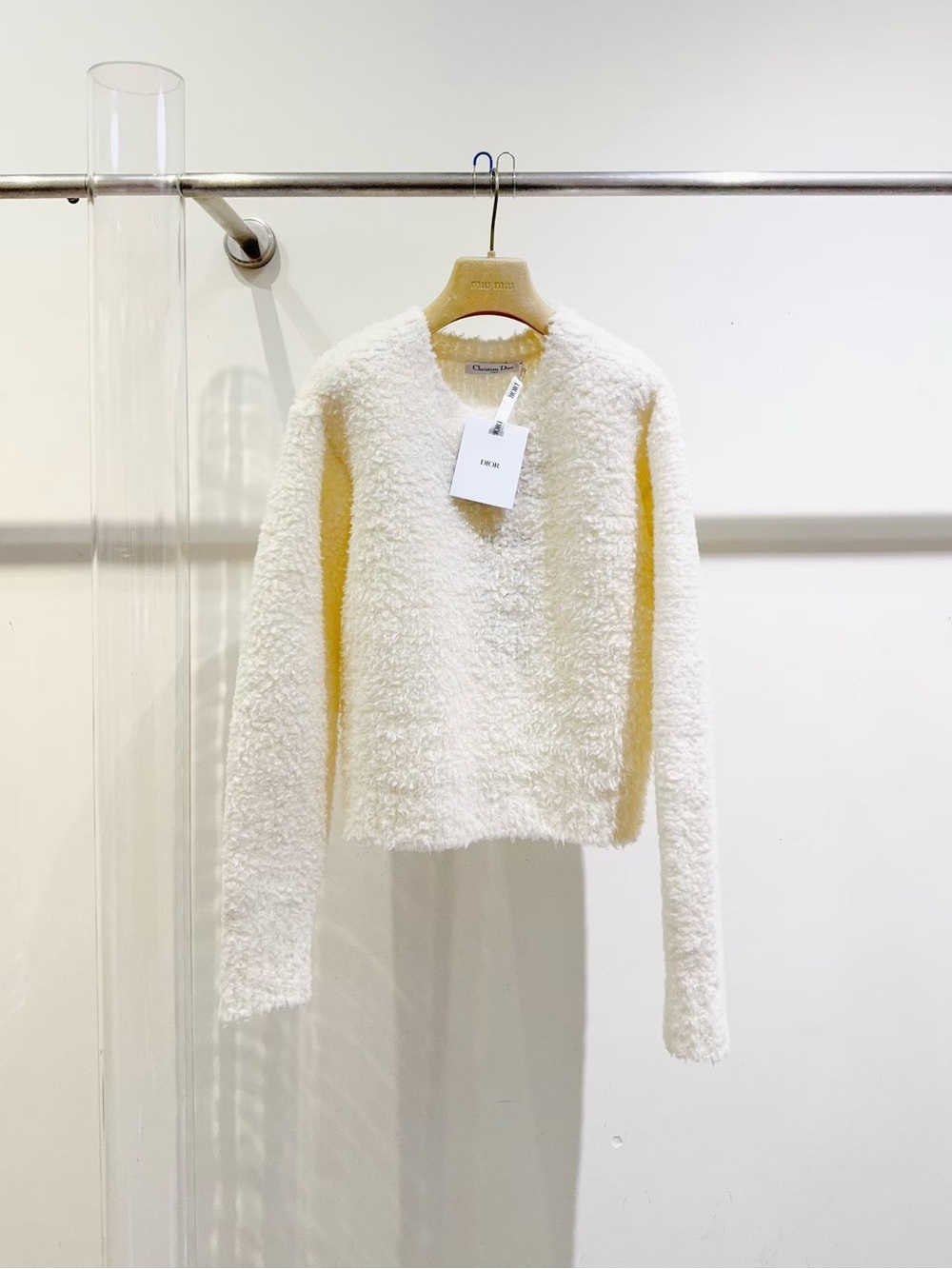 Dior Cream Teddy Sherpa Sweater
